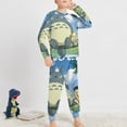 thumbnail image 2 of Totoro Little Big Bo-ys Gi-rls Pajamas Set Long Sleeve Ki-ds PJs Sleepwear, 2 of 8