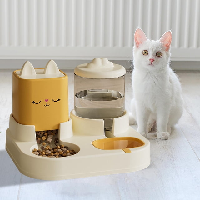 Comedero automático multifunción desmontable para perros y gatos, práctico y resistente dispensador de agua, cuenco de comida para perros y gatos,