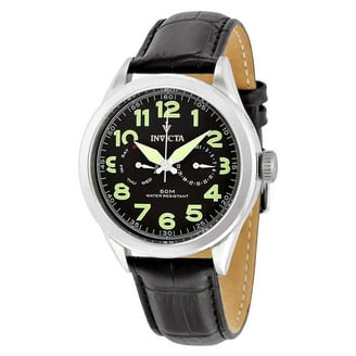 Invicta Vintage 46860 Orologio Uomo - Quarzo, Cassa 30mm Acciaio, Quadrante Nero, Impermeabile 3 Bar