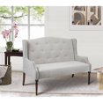 thumbnail image 4 of Izzy Tufted Wingback Settee Silver Grey, 4 of 10