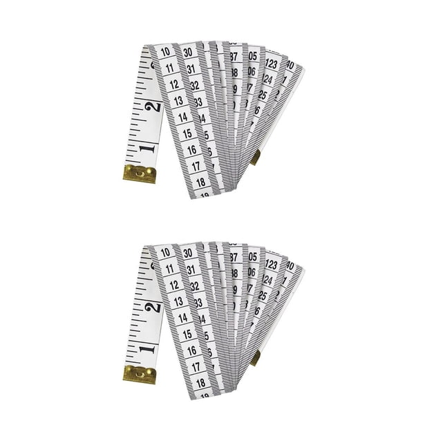 Moyic Cinta métrica de costura, 3 metros, cuerpo a medida, regla de marcado plano Flexible, artesanía métrica, medición DIY, centímetro Negro 2Conjunto
