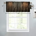 thumbnail image 4 of Rustic Barn Door Curtain Valances Brown Wood Grain Wooden Farmhouse Door Window Valance for Bedroom Bathroom Living Room Dining Room Valances Set 54 by 18 in, 1 Panel, 4 of 6