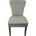 thumbnail image 5 of Cleo 21" Modern Fabric/Solid Wood Side Chairs in Mink Gray - Set of 2, 5 of 5