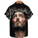 thumbnail image 5 of Camisetas gráficas de Cristo Jesús para hombres, ropa, camisas hawaianas estampadas en 3D, camisetas de playa de manga corta, blusas Y2K, ropa vintage, blusas con solapa, 5 of 5