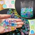 thumbnail image 6 of 100Pcs Rainbow Crystal Plastic Cubes Translucent Gem Blocks Square Fish Tank Rocks Aquarium Rocks Plastic Beads Colorful, 6 of 9