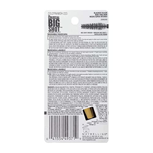 Maybelline New York Volum' Express The Colossal Big Shot Washable Mascara, 0.33 fl oz