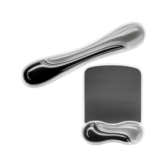 Kensington Duo Gel Mouse Pad Wrist Rest 1.70" x 11.40" Dimension - Gray - Gel