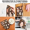 thumbnail image 7 of 6-Pack Decorative Kitchen Towels - Absorbent Dish Cloths, 28x18 Inches, Quick-Dry Polyester with Hanging Loop，Retro Groovy Easter Eggs, 7 of 7