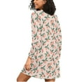 thumbnail image 2 of joogoo Peach Women's Long Sleeve Nightgown Sleepwear L, 2 of 8