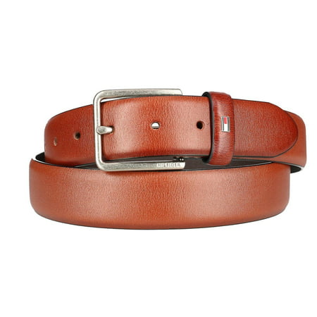 Tommy Hilfiger Men's 35MM Smooth Feather Edge Leather Belt