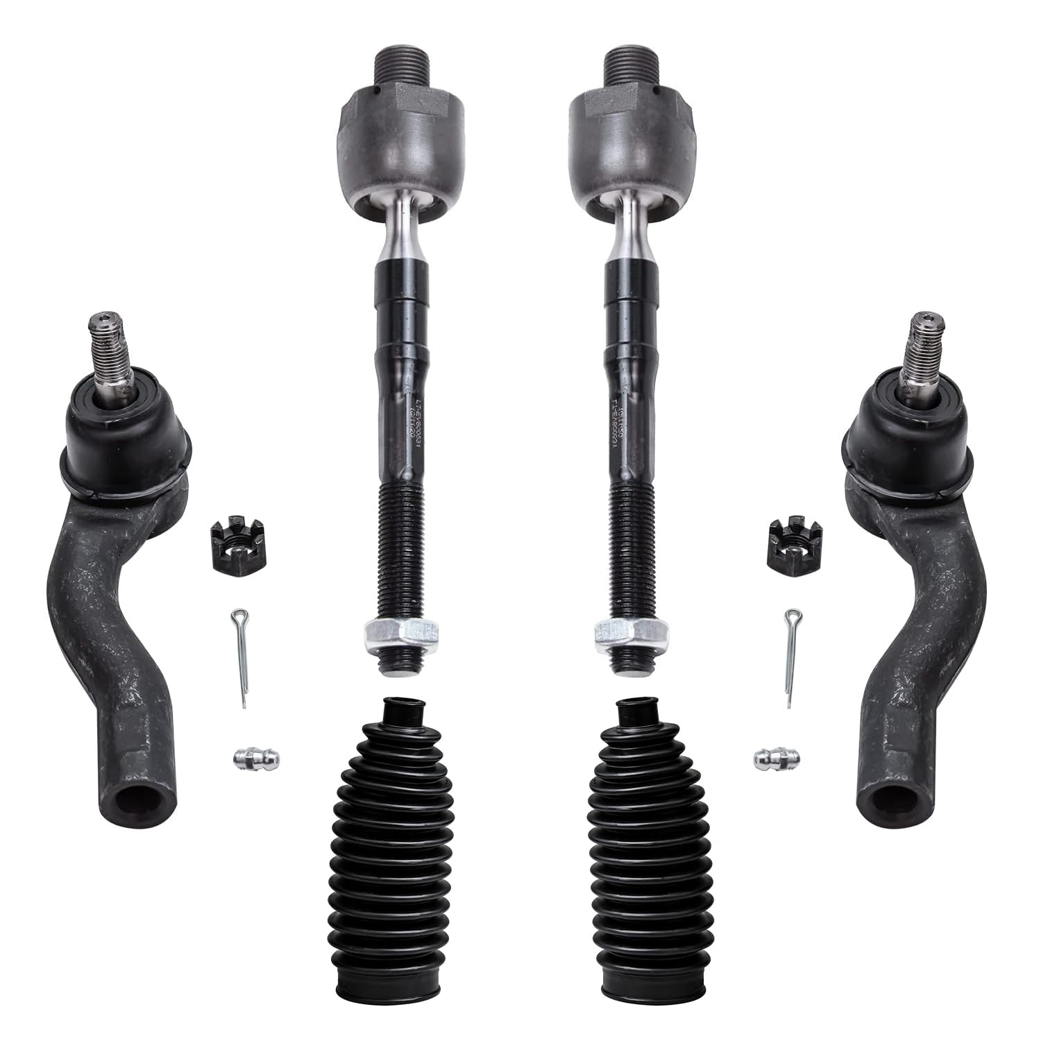 Detroit Axle Front Inner Tie Rod End Kit With Boots For Chevy Venture, Oldsmobile Silhouette, Pontiac Montana (1998-2007)