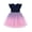 Blue Pink Gradient, variant on Arshiner Toddler Lace Tutu Dresses Ruffle Sleeve 3 Layers Tulle Flower Wedding Birthday Summer Dress