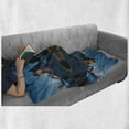 thumbnail image 6 of Nature Soft Flannel Fleece Throw Blanket, Majestic Rocky Mountains with Reflections on the Lake Creek Idyllic Landscape, Cozy Plush for Indoor and Outdoor Use, 50" x 60", Blue and Brown, by Ambesonne, 6 of 6