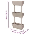 thumbnail image 4 of vidaXL Jardinière de Jardin 6 Pcs 100 cm Taupe, 4 of 4
