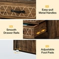 thumbnail image 7 of Finmind 59" Wood Computer Desk with 4 Drawers: Home Office & Study Table in Antique Oak, 7 of 7