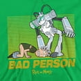 thumbnail image 2 of Rick and Morty Bad Person Unisex Adult Pull-Over Hoodie, Kelly Green, Small, 2 of 5