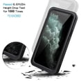 thumbnail image 5 of REQO iPhone 11 Pro Waterproof Case, 360 Full Body Protection Underwater Dirtproof Shockproof Clear Cover with Built-in Screen Protector for iPhone 11 Pro 5.8 Inch (Black), 5 of 9
