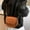 Brown BW, variant on Women’s Small Saddle Bag Faux Leather Suede Crossbody Purse 7x6x2.4in Adjustable Strap Fashion Shoulder Handbag Black White Khaki Brown Everyday Use