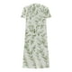 thumbnail image 3 of ICHUANYI ClearanceFashion Women Summer Printing Causal V-Neck Button Short Sleeve Vacation Pockets Dress(Green, XXL) ICHUANYI WER20232080502731, 3 of 4
