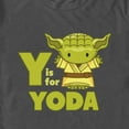 thumbnail image 2 of Men's Star Wars: The Empire Strikes Back Y Is for Yoda Graphic Tee Charcoal 3X Large, 2 of 5