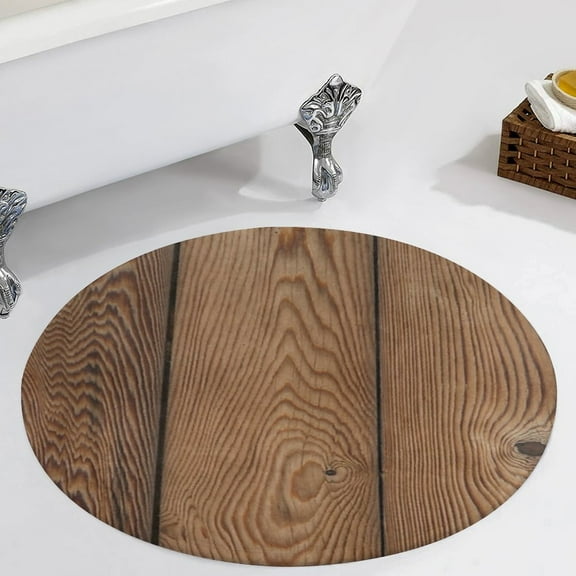 Wood Grain Round Carpet Circle Rug Outdoor Patio Area Rug Washable Large Area Rugs Hallway Room Decor Fitness Mats