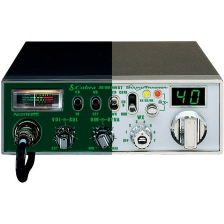 COBRA ELECTRONICS 25 WX NW ST Classic(TM) CB Radio with SoundTracker(R) & NightWatch(R) Illuminated Front Panel
