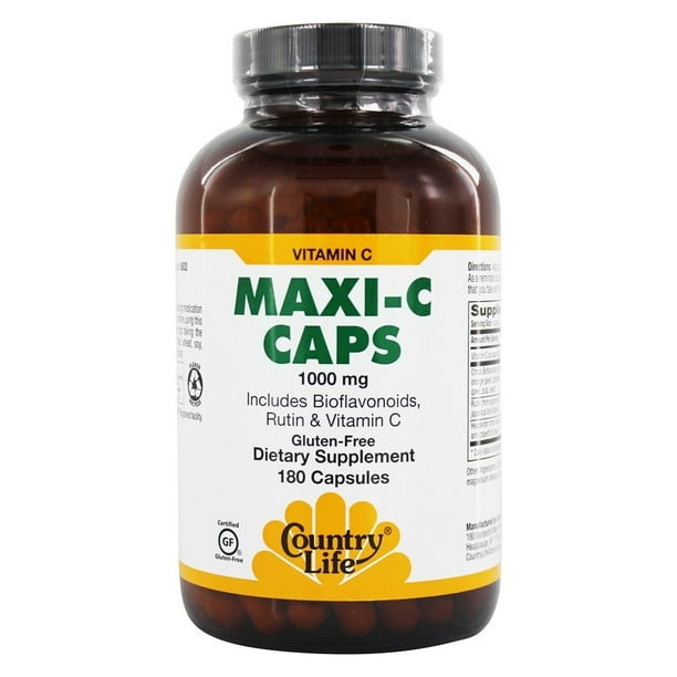 Country Life Maxi C Caps with Bioflavonoids, Rutin & Vitamin C 1000