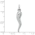 thumbnail image 4 of Sterling Silver Rhodium-Plated Italian Horn Pendant (33 X 7) Made In Italy qc6092, 4 of 5
