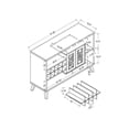 thumbnail image 6 of Furniture of America Rewest Wood Multi-Storage Buffet in Cappuccino, 6 of 6
