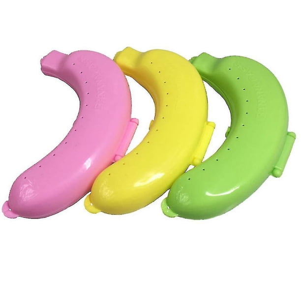 Estuche protector de plátano Almuerzo al aire libre Caja de frutas Soporte de almacenamiento Protector de plátano Amarillo Rojo Verde Cocina, Decoración y Otros