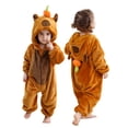 thumbnail image 7 of HAHASHOW Unisex Infant Toddler Animal Flannel Hooded Romper Jumpsuit, Fall Winter Warm Soft One-Piece Onesie, Machine Washable, 0-3T, 7 of 7