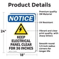 thumbnail image 2 of (2 Pack) Keep Electrical Panel Sign, 2 of 7
