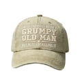 thumbnail image 2 of Tauxra Embroidered Baseball Cap for Men, Funny Angry Old Man Quote Washed Gray, 2 of 6