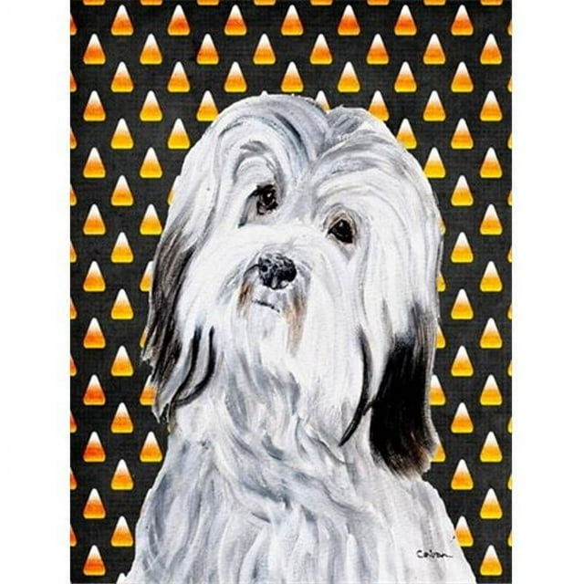 Carolines Treasures SC9665GF Havanese Candy Corn Halloween Flag Garden Size