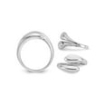 thumbnail image 5 of Gem & Harmony Sterling Silver Open By-Pass Polished Ring for Women, 5 of 6