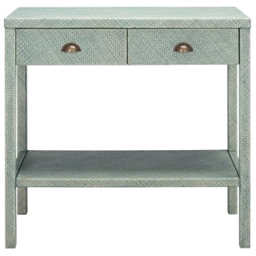 SAFAVIEH Sadie Console Table – Turquoise, 2 Drawers, Fully Assembled, 38"D X 12"W X 32"H