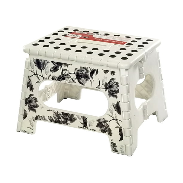 9" Folding Decorated Step Stool