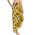 thumbnail image 2 of Daiia Bees and Sunflowers Women's Sleep Pant with Pockets and Drawstring,Pajama Pants-XX-Large, 2 of 9