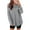 Gray, variant on UTSJKR Tunic Tops for Women Loose Fit Dressy Waffle Knit Long Sleeve Shirts Trendy Spring Crewneck Sweaters Curved Hem Navy S