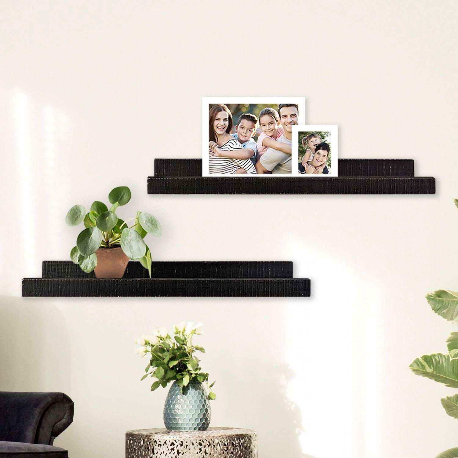 2 pc rebord Noir