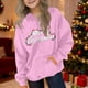thumbnail image 4 of Sudadera con capucha para niñas y niños, sudadera de manga larga con cuello redondo y estampado de moda, jersey con bolsillo, sudadera de poliéster para niñas, 4 of 8