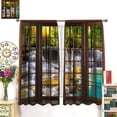 thumbnail image 3 of Forest Curtains,Nature Forest Waterfalls Landscape Rustic Country Farmhouse Style Rod Pocket Soundproof Window Curtains for Bedroom Living Room 2 Panel 84x84in, 3 of 6