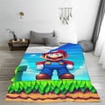 thumbnail image 2 of Lsque Mario Pattern Fuzzy Fleece Throw Blanket Extra Large,Super Soft,Fluffy and Warm Blankets for Couch,Bed,All Season Use (50"x40"), 2 of 7