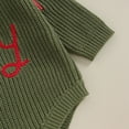 thumbnail image 4 of Baby Boy Girl Merry Christmas Sweater Rompers Candy Cane Embroidery Chunky Knit Sweater Bodysuit Xmas Holiday Fall Winter Outfit, 4 of 8