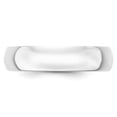 thumbnail image 2 of 10k White Gold 5mm Lightweight Half Round Wedding Band Size 4.5, 2 of 4