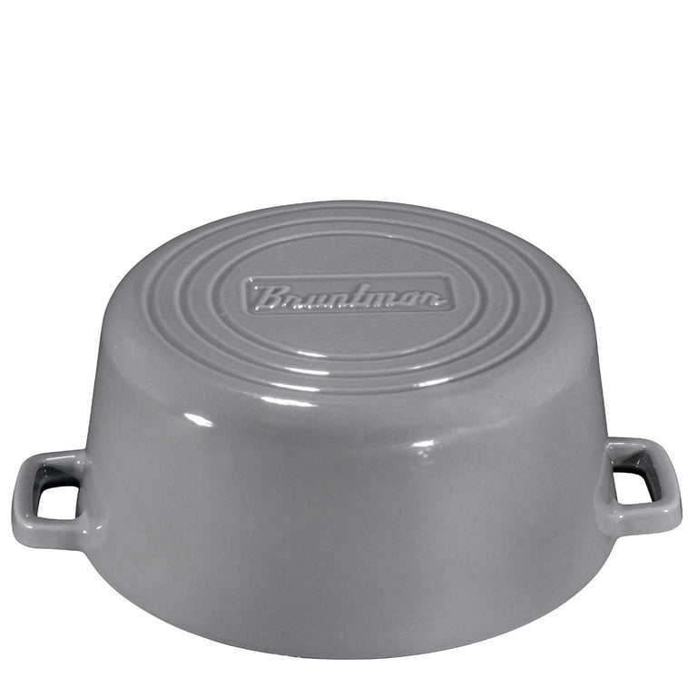 Bruntmor 2-in-1 Enamel Cast Iron Dutch Oven and Skillet - 5 Quart - Grey -  Dutch Ovens - Cast Iron Cookware Clearance - Ceramic Dutch Ovens - Lodge