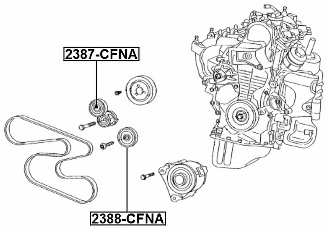 Febest PULLEY IDLER KIT # 2388-CFNA OEM 6QD145276B
