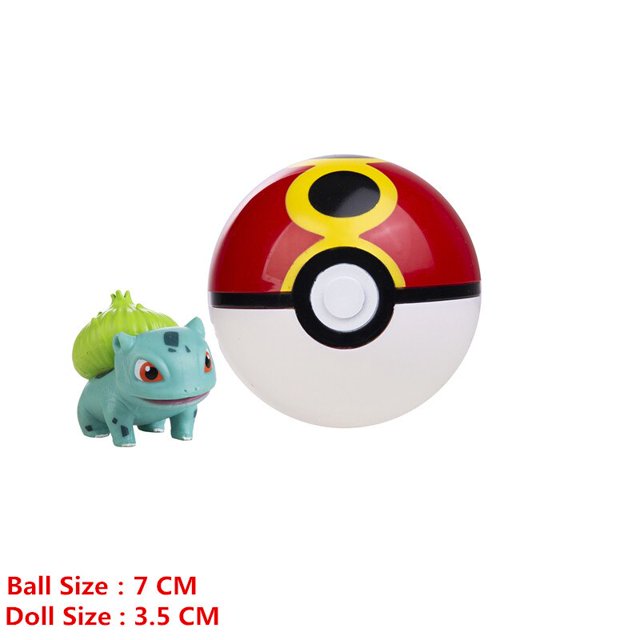 Figuras de acción de Pokémon, Pokeball con dibujos animados, Pikachu, Charmander, Eevee, Squirtle, Vulpix, juguetes para regalo
