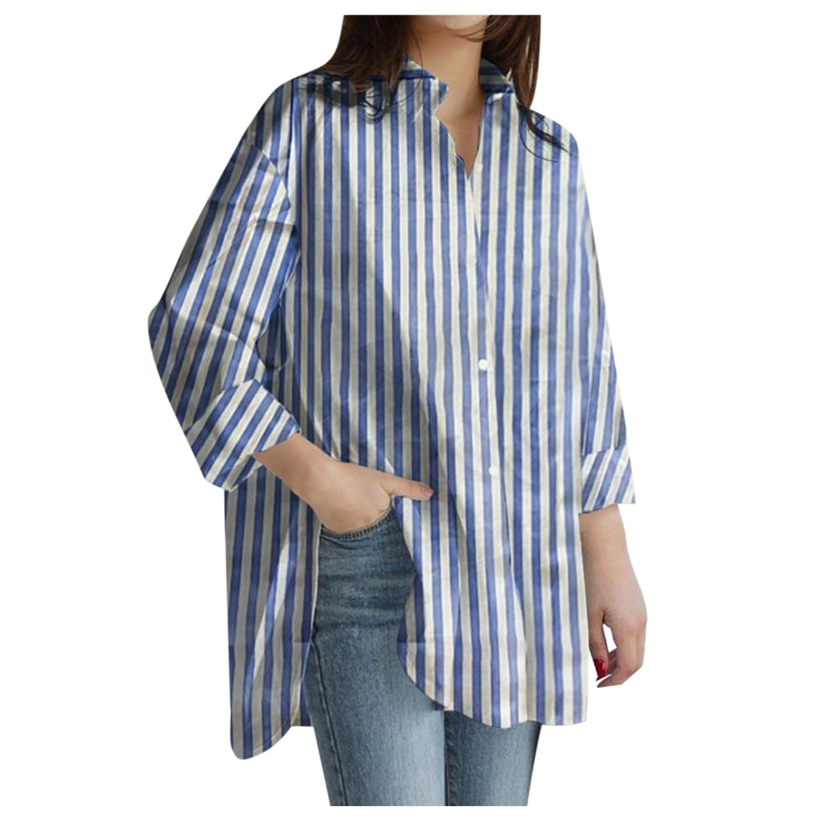 トップス louren slitsleeve over shirts stripe louren slitsleeve over shirts stripe