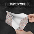 thumbnail image 5 of Lsque Passport Stamp Printed Long Tissue Box Cover Holder, Facial Paper Organizer Dispenser,Triangle with Bottom Belt, PVC Leather Decorative Organizer, 5 of 9